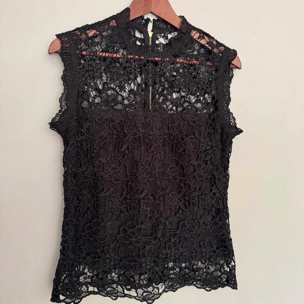 Nanette Lepore Crochet-style Sleeveless Top
